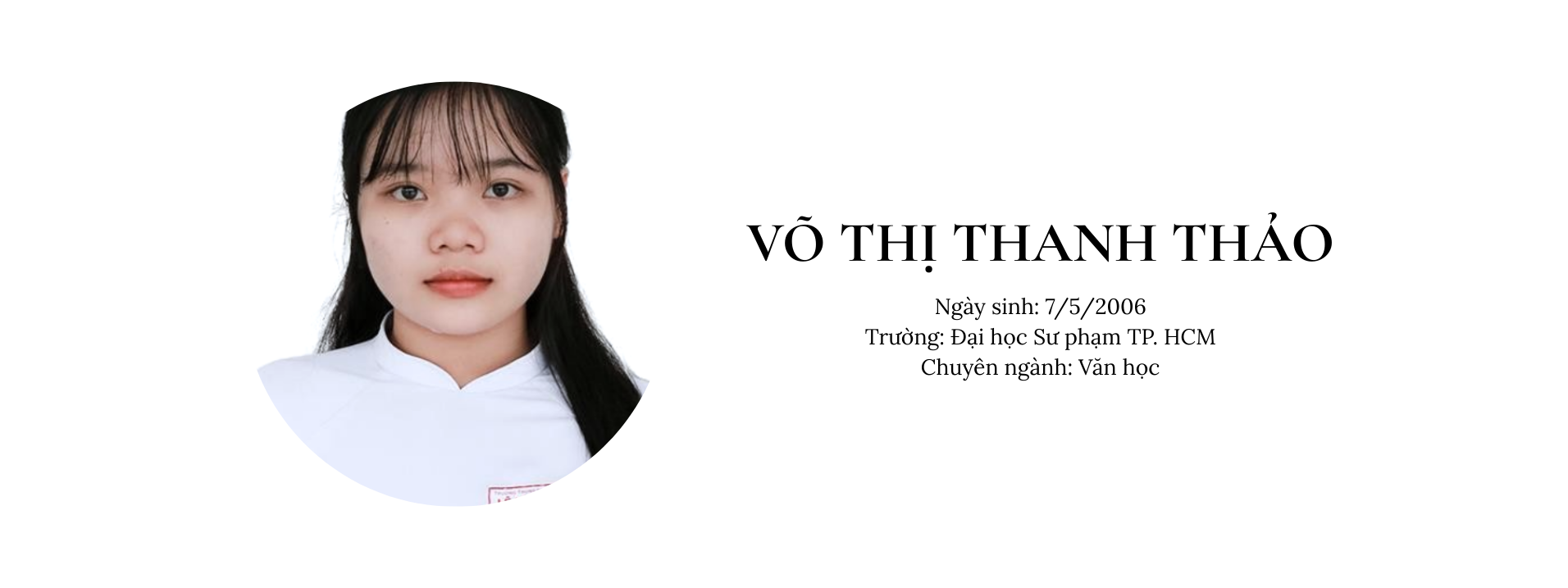 Võ Thị Thanh Thảo - Gia sư nổi bật của gia sư Duy Thức